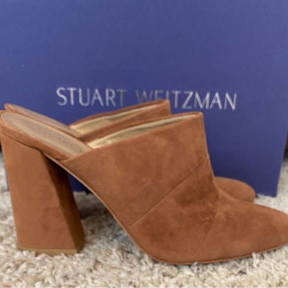 STUART WEITZMAN SUEDE MULES - Picture 3 of 11